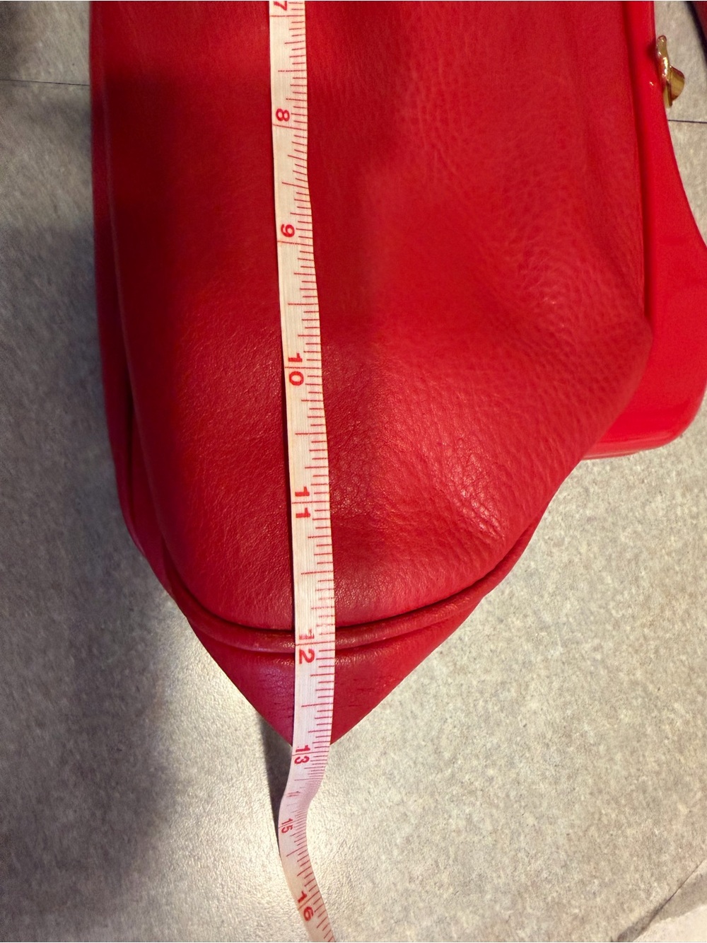 Vintage Sonia Rykiel Red Handheld Leather Kisslock Pouch/Clutch - Picture 12 of 14